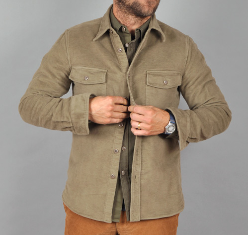 sage green overshirt