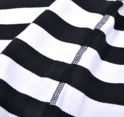 black sweats with white stripes