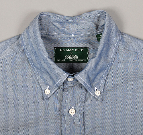 Mens Herringbone Weave Peached Gingham Shirt in Chocolate Martini
