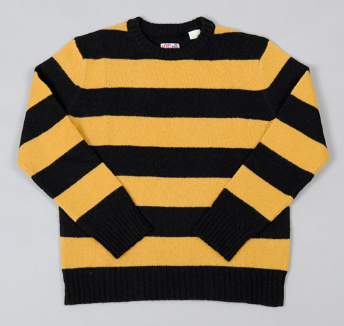 black and yellow sweater