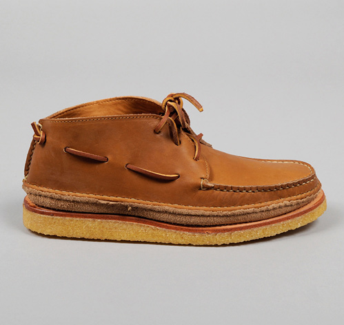 HIPPIE SHOE MOCCASINS, PLAINSMAN BROWN CHROMEXCEL LEATHER, HICKOREE'S EXCLUSIVE :: HICKOREE'S