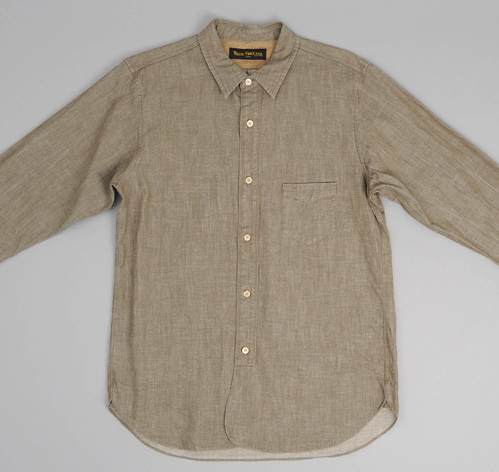 old khaki denim shirt
